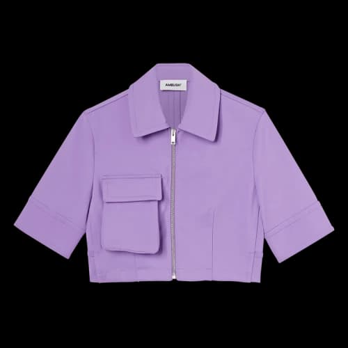 Ambush Cropped Zip Up Top 'Purple'