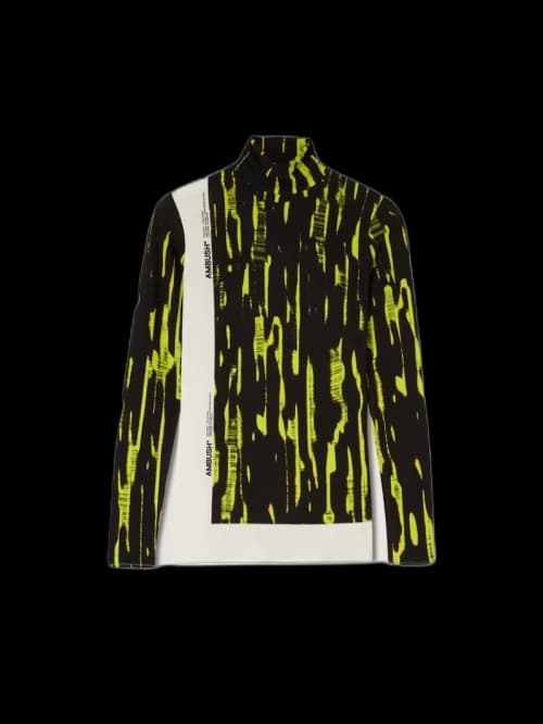 Ambush Fitted Printed Turtleneck Yellow Fluo