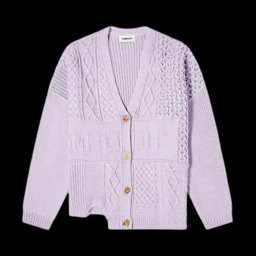 Ambush Patchwork Knit Cardigan 'Lavender'