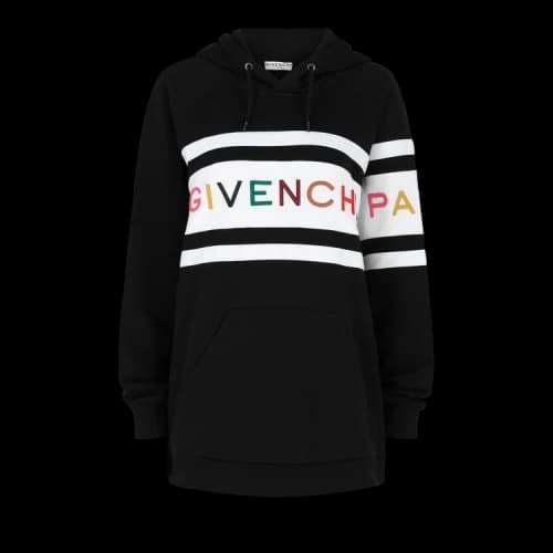 Givenchy Embroidered Logo Hoodie 'Black/White'
