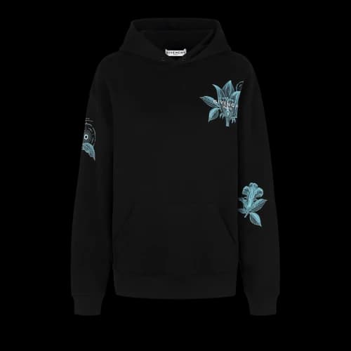 Givenchy Floral Schematics Hoodie 'Black'