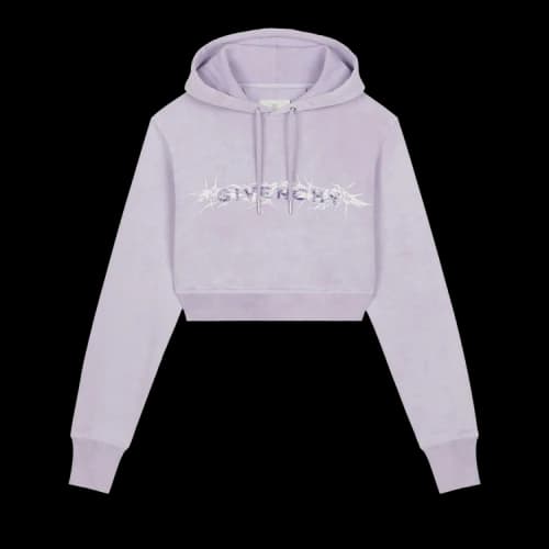 Givenchy Cropped Hoodie 'Lilac'