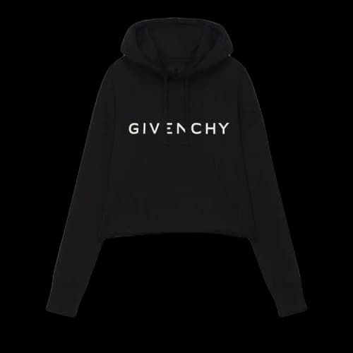 Givenchy Archetype Oversized Cropped Hoodie 'Black'