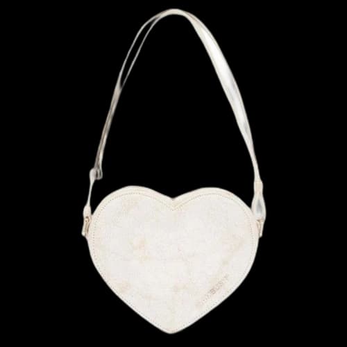 Ambush Heart Leather Shoulder Bag 'White'