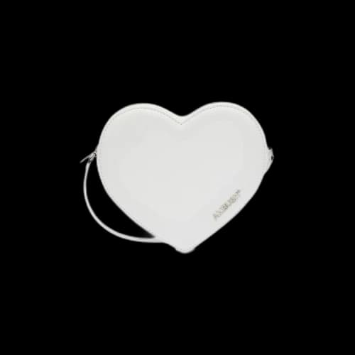 Ambush Flat Heart Crossbody Bag 'White'