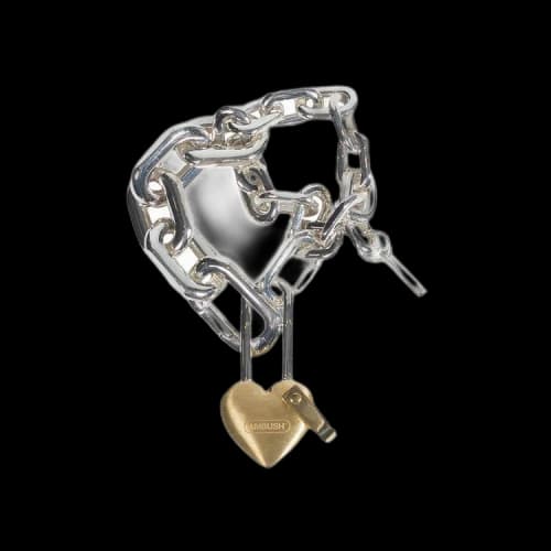 Ambush Heart Padlock C Bracelet 'Silver'