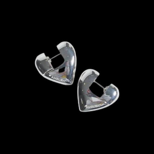 Ambush Small Solid Heart Earrings 'Silver'