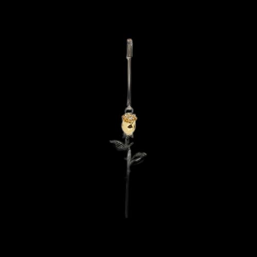 Ambush Rose Charm Earring 'Silver'