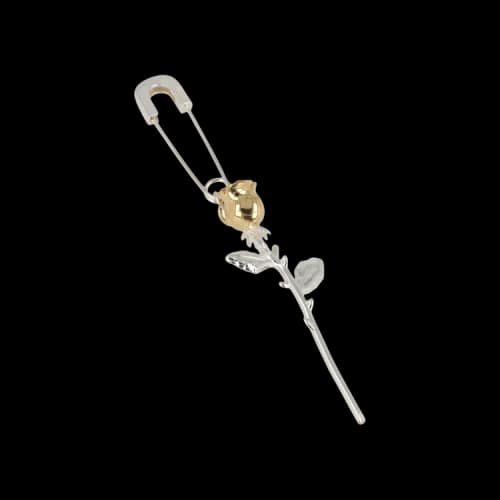 Ambush Rose Charm Single Earring 'Silver'