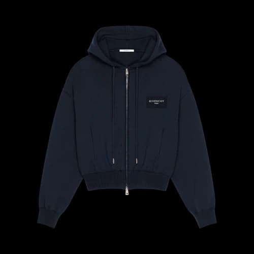 Givenchy Zip-Up Hoodie Sweater 'Navy'