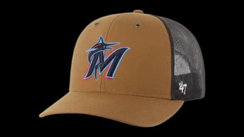 47 Brand x Carhartt MLB Miami Marlins Trucker Cap Brown
