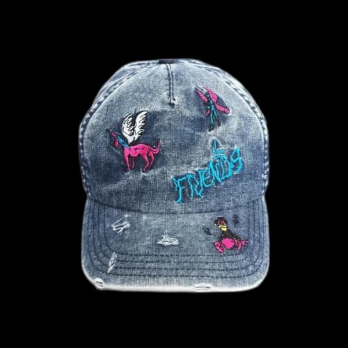 Jungles Friends Distressed Cap 'Denim'