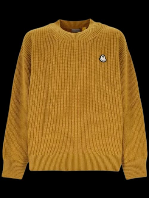 Moncler x Palm Angels Logo Patch Crewneck Jumper Orange