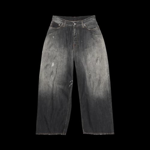 Acne Studios Wide Leg High Waisted Jeans 'Black'