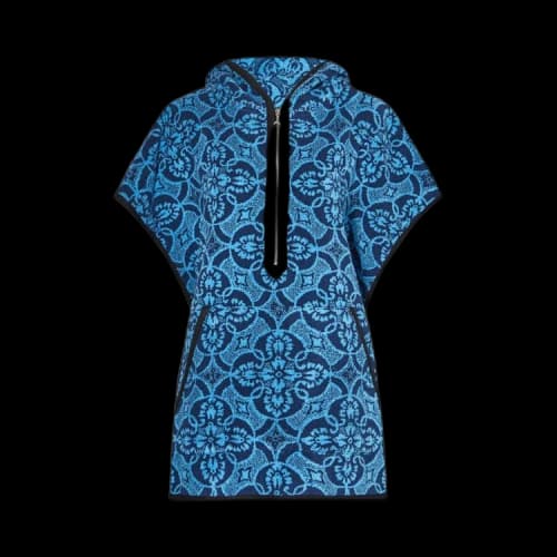 Marine Serre Oriental Towels Poncho 'Blue'