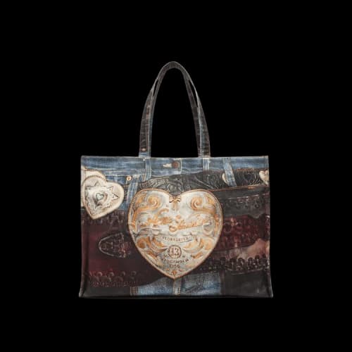 Acne Studios Heart Buckle Logo Shopper Tote 'Blue'