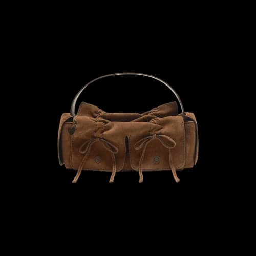 Acne Studios Multipocket Suede Shoulder Bag 'Cognac Brown'