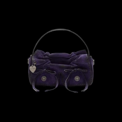 Acne Studios Multipocket Suede Shoulder Bag 'Violet Purple'