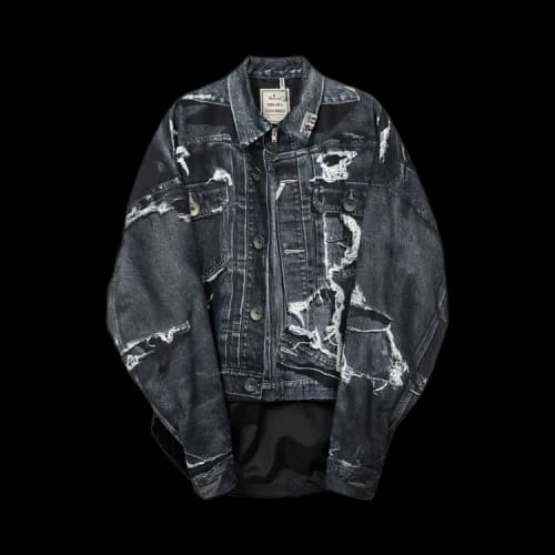 Maison Mihara Yasuhiro Trompe L'Oeil Denim Jacket 'Black'