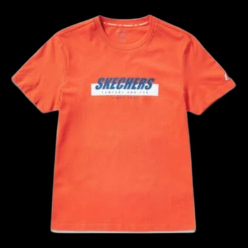 Skechers Printing Short Sleeve t Orange Red