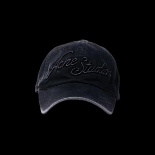 Acne Studios Tonal Script Logo Cap 'Black'