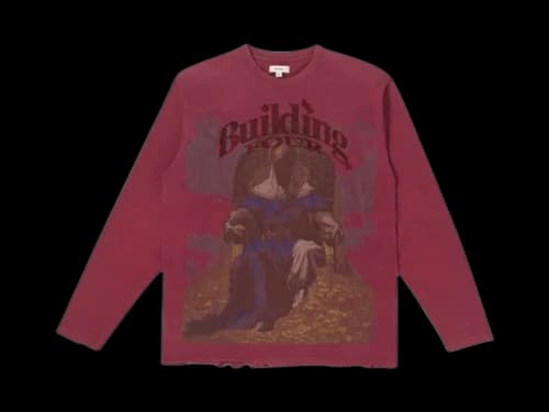 BLDG4 Golden Rule LS Knite Tee Rhododendron