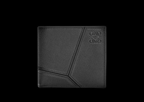 LOEWE Puzzle Bifold Coin Wallet In Diamond Calfskin Black