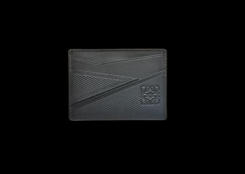 LOEWE Puzzle Plain Cardholder In Diamond Calfskin Black