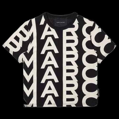 Marc Jacobs Monogram Baby T-Shirt 'Black/Ivory'