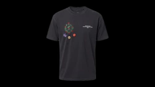 BLDG4 Collosseo S/S Knit Charcoal Art T-Shirt Charcoal