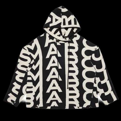 Marc Jacobs Monogram Oversized Hoodie 'Black/Ivory'