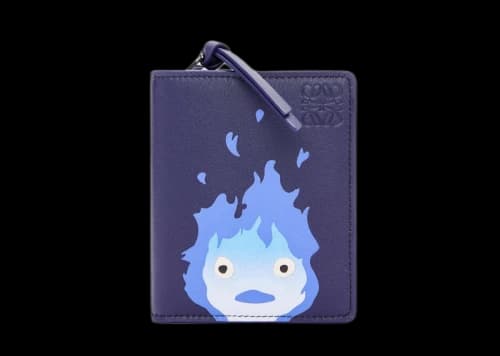 LOEWE x Howls Calcifer Compact Zip Wallet In Classic Calfskin Marine