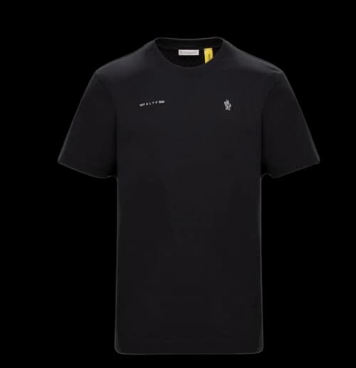 Moncler Logo Print Oversized T-shirt Black