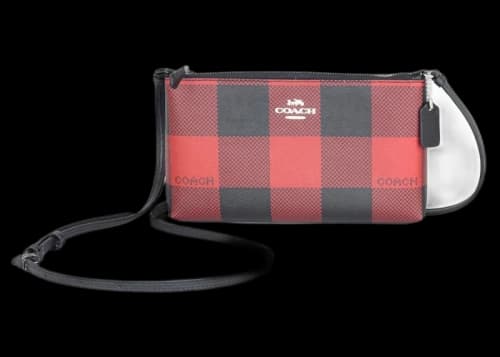 Coach Zip Top Crossbody Bag Buffalo Plaid