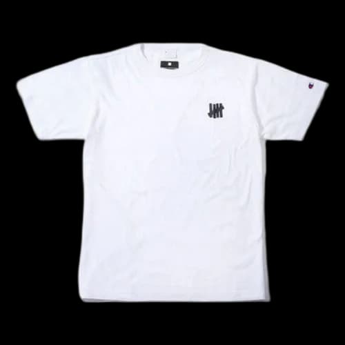 UNDEFEATED X Champion Crossover Version Short Sleeve Cuff Embroidered champion logo Unisex White