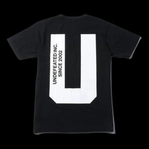UNDEFEATED X CHAMPION Cooperation Commemorative Edition Short-sleeveTee Back U LOGO Unisex Black
