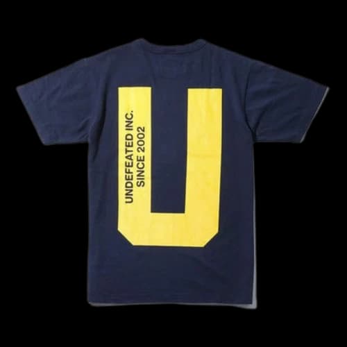 UNDEFEATED x CHAMPION Crossover Version Back Large Logo Short Sleeve Navy Blue