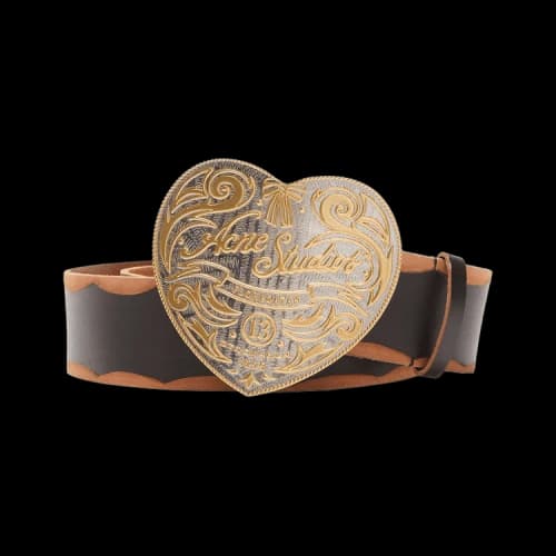 Acne Studios Heart Buckle Belt 'Black'