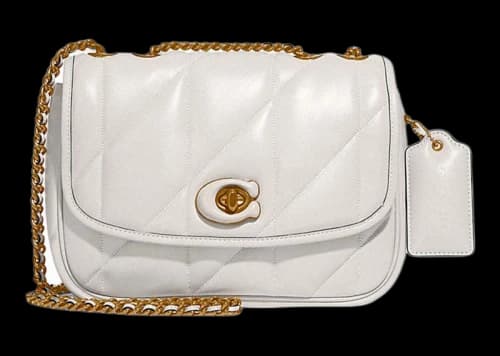 Coach Shoulder Bag with Quilting Pillow Madison Black