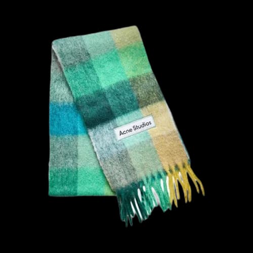 Acne Studios Vally Check Scarf 'Green'