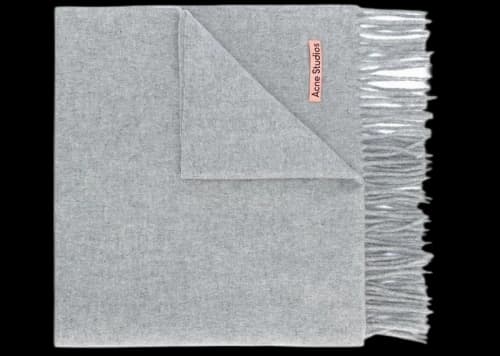 Acne Studios Canada New Fringed Scarf Oatmeal Melange