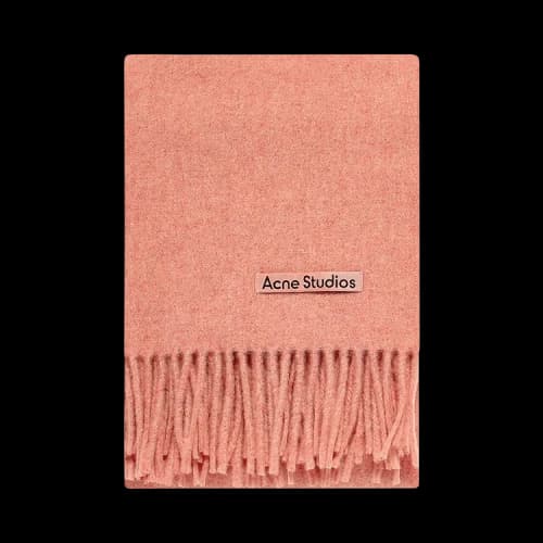 Acne Studios Wool Fringe Scarf 'Rose Melange'