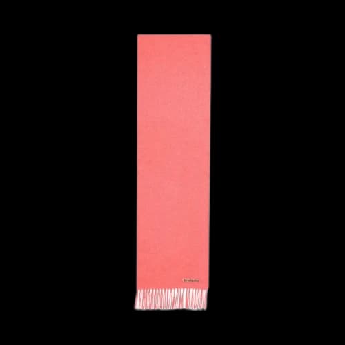 Acne Studios Skinny Fringe Wool Scarf 'Fluo Pink Melange'