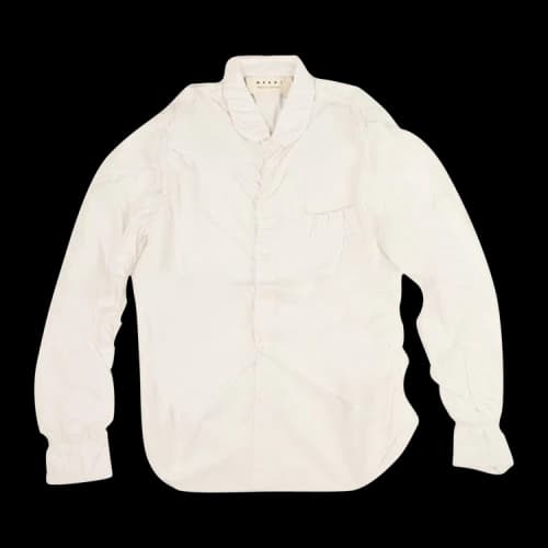 Marni Faded Stripe Poplin Button Down Shirt 'White'