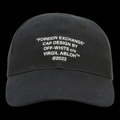 Off-White Logo Alphabet Printing Black Cap