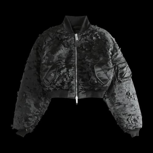 Cecilie Bahnsen x Alpha Industries Laser Cut Bomber Jacket 'Black'