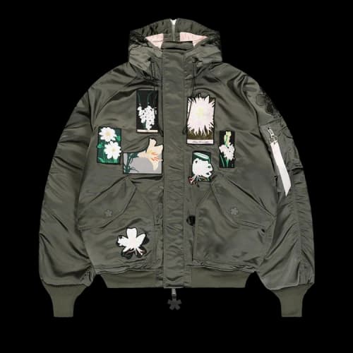 Cecilie Bahnsen x Alpha Industries Laser Cut Bomber Jacket 'Vintage Green'