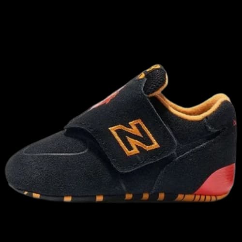(TD) New Balance 574 Lion Print Suede Shoes 'Black Orange'
