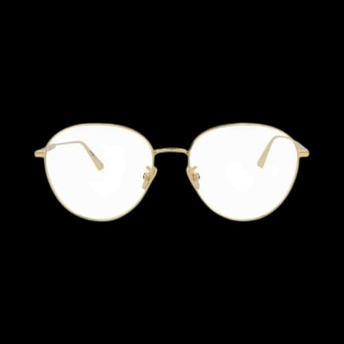 Dior Round Optical Glasses 'Gold/Transparent'