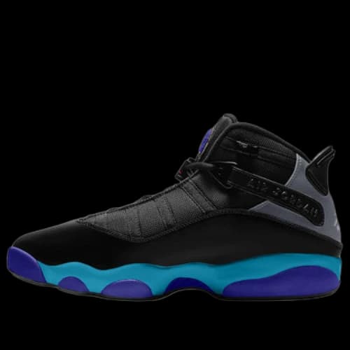 (GS) Air Jordan 6 Rings Aqua 'Black Grey Blue'